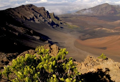 Sun and clouds over Haleakala and Magnetic Peak in Upcountry, Maui